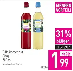 Sutterlüty Billa immer gut Sirup Angebot
