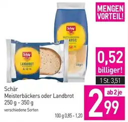 Sutterlüty Schär Meisterbäckers oder Landbrot Angebot