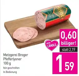 Sutterlüty Metzgerei Broger Pfefferlyoner Angebot