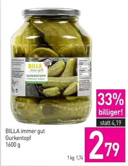 Sutterlüty BILLA immer gut Gurkentopf Angebot