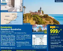 Lidl Reisen Katalonien Standort-Rundreise Angebot