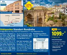 Lidl Reisen Südspanien Standort-Rundreise Angebot