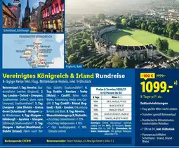 Lidl Reisen Vereinigtes Königreich & Irland Rundreise Angebot