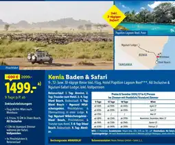 Lidl Reisen Kenia Baden & Safari Angebot
