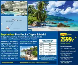 Lidl Reisen Seychellen Praslin, La Digue & Mahé Angebot