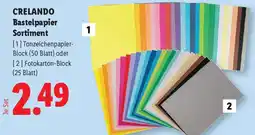 Lidl CRELANDO Bastelpapier Sortiment Angebot