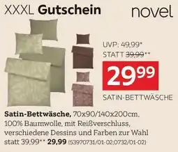 XXXLutz novel Satin-Bettwäsche Angebot