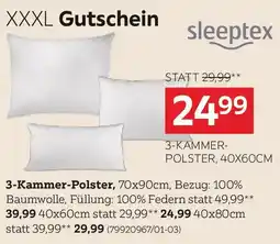 XXXLutz sleeptex 3-Kammer-Polster Angebot