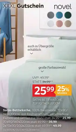 XXXLutz Novel Satin-Bettwäsche Angebot
