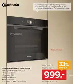 XXXLutz Bauknecht Dampfbackofen BBI11P8FHT2SK Angebot