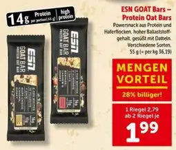 Interspar ESN GOAT Bars Protein Oat Bars Angebot