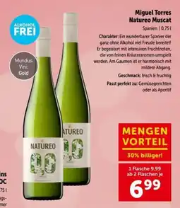 Interspar Miguel Torres Natureo Muscat Angebot
