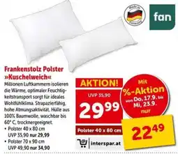 Interspar Frankenstolz Polster »Kuschelweich« Angebot