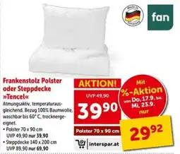 Interspar Frankenstolz Polster oder Steppdecke »Tencel« Angebot