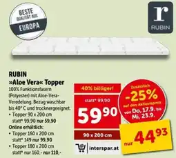 Interspar RUBIN »Aloe Vera« Topper Angebot