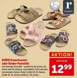 Interspar RUBIN Erwachsenen- oder Kinder-Pantoffel Angebot