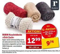 Interspar RUBIN Kuscheldecke »Zick Zack« Angebot