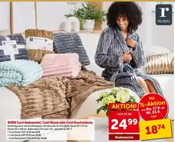 Interspar RUBIN Cord-Bademantel Angebot