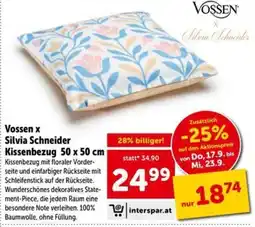 Interspar Vossen x Silvia Schneider Kissenbezug 50 x 50 cm Angebot