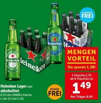 Heineken Lager oder alkoholfrei