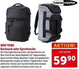 Interspar New York Rucksack oder Sporttasche Angebot