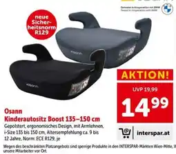 Interspar Osann Kinderautositz Boost 135-150 cm Angebot