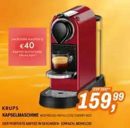 Expert Krups Kapselmaschine Nespresso XN715 Citiz Cherry Red Angebot