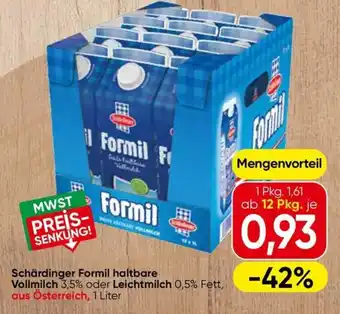 Schärdinger Formil haltbare Vollmilch oder Leichtmilch