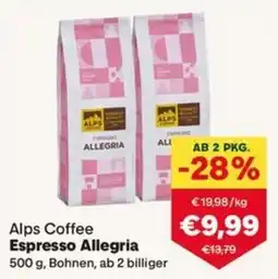 MPreis Alps Coffee Espresso Allegría Angebot