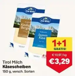 MPreis Tirol Milch Käsescheiben Angebot