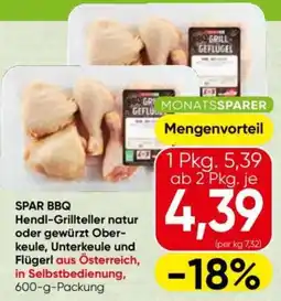 Eurospar SPAR BBQ Hendl-Grillteller Angebot