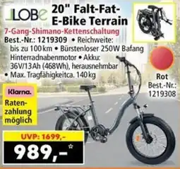 Norma Lobe 20" Falt-Fat-E-Bike Terrain Angebot