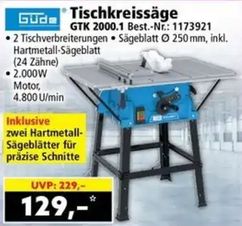 Gude Tischkreissäge GTK 2000.1