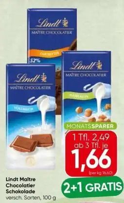 Eurospar Lindt Maître Chocolatier Schokolade Angebot