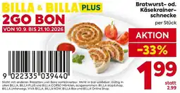 Billa Bratwurst od. Käsekrainerschnecke Angebot
