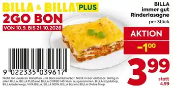 BILLA immer gut Rinderlasagne