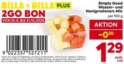 Billa Simply Good Wasser und Honigmelonen-Mix Angebot