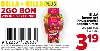 BILLA immer gut Knuspermüsli Schoko Kirsch