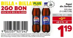 Billa Pepsi Angebot