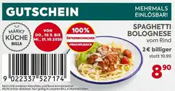 Billa GUTSCHEIN Spaghetti Bolognese Angebot