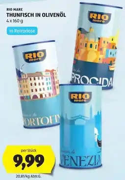 Hofer Rio Mare Thunfisch in Olivenöl Angebot