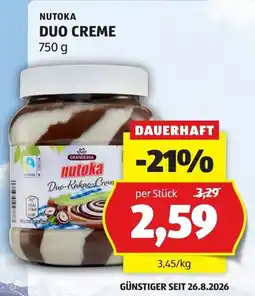 Hofer Nutoka Duo Creme Angebot