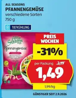 Hofer All Seasons Pfannengemüse Angebot
