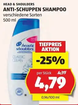 Hofer Head & Shoulders Anti-Schuppen Shampoo Angebot
