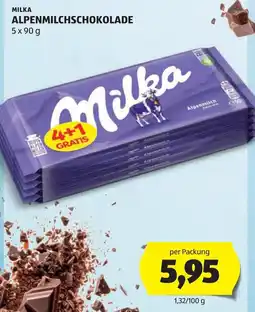 Hofer Milka Alpenmilchschokolade Angebot
