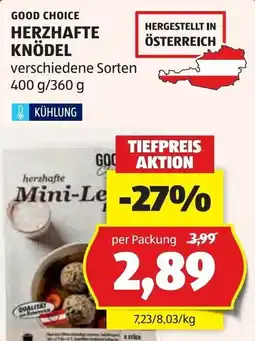 Hofer Good Choice Herzhafter Knödel Angebot