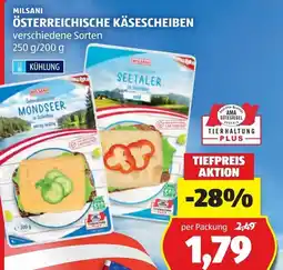 Hofer Milsani Österreichische Käsescheiben Angebot