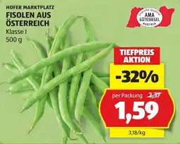 Hofer Fisolen aus Österreich Angebot