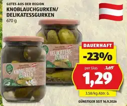 Hofer Knoblauchgurken/Delikatessgurken Angebot