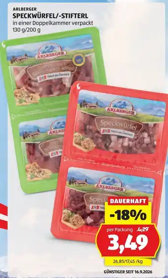 Hofer Arlberger Speckwürfel Angebot